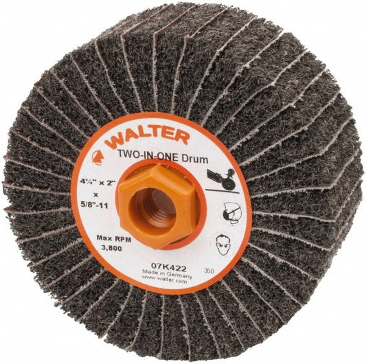WALTER Surface Technologies 07K422 4-1/2 x 2" 80 Grit Aluminum Oxide Unmounted Flap Wheel