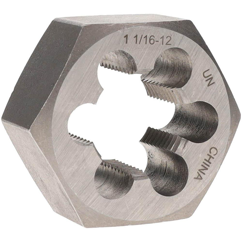 Value Collection 365-1076 Hex Rethreading Die 1-1/16-12, 1" Thick, Right Hand, 2" Hex, Carbon Steel