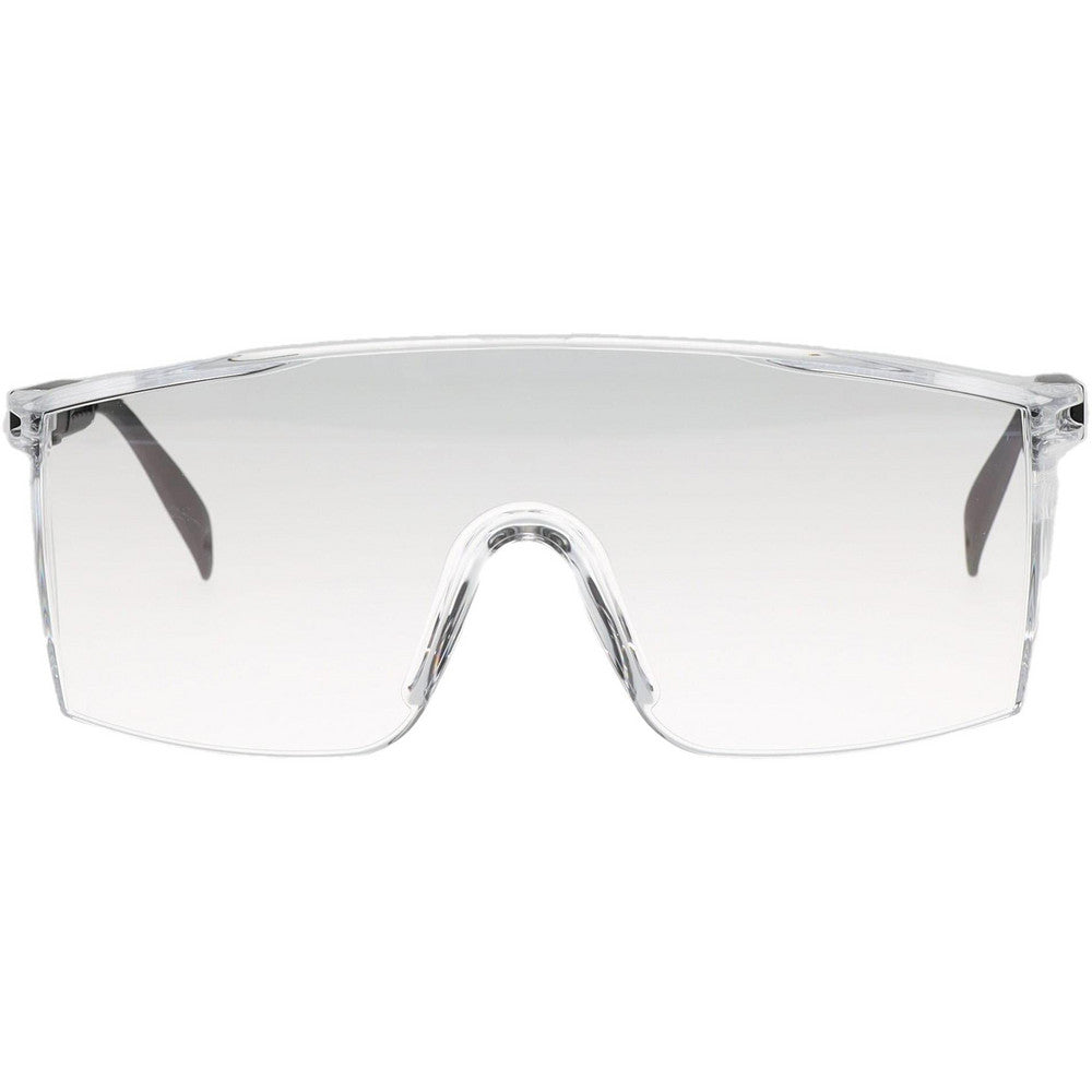 PRO-SAFE 48253 Safety Glasses Scratch-Resistant, Polycarbonate, Clear Lenses, Frameless