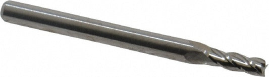 M.A. Ford 11110010 Square End Mill 0.1000" Dia, 0.3000" LOC, 4 Flute, Solid Carbide
