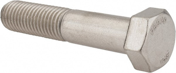 Value Collection 208896 Hex Head Cap Screw 3/4-10, 3-3/4" Length Under Head, Grade 18-8 Stainless Steel, Bright/Uncoated Finish