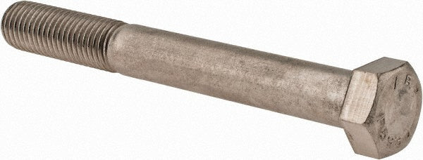 Value Collection 208921 Hex Head Cap Screw 3/4-10, 6-1/2" Length Under Head, Grade 18-8 Stainless Steel, Bright/Uncoated Finish