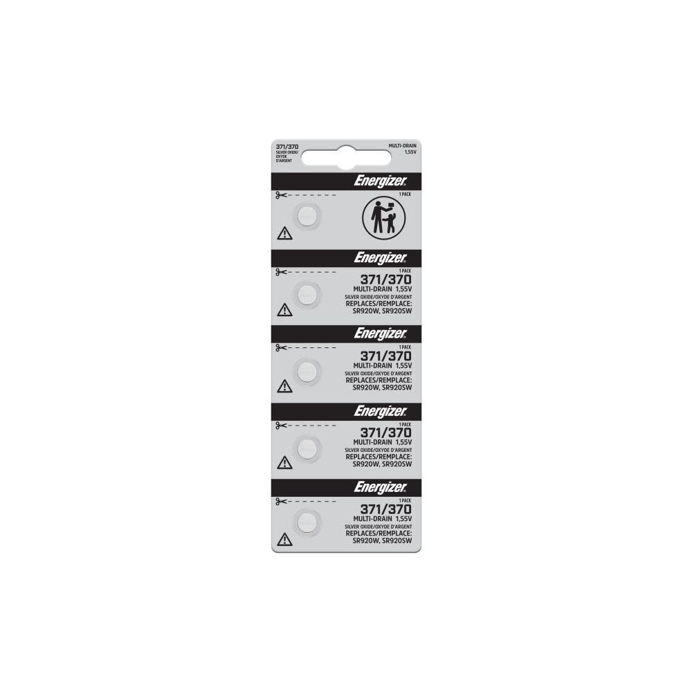 Energizer 371-370TZ Button & Coin Cell Battery Size 371 & 370, Silver Oxide