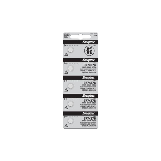 Energizer 377-376TZ Button & Coin Cell Battery Size 377 & 376, Silver Oxide