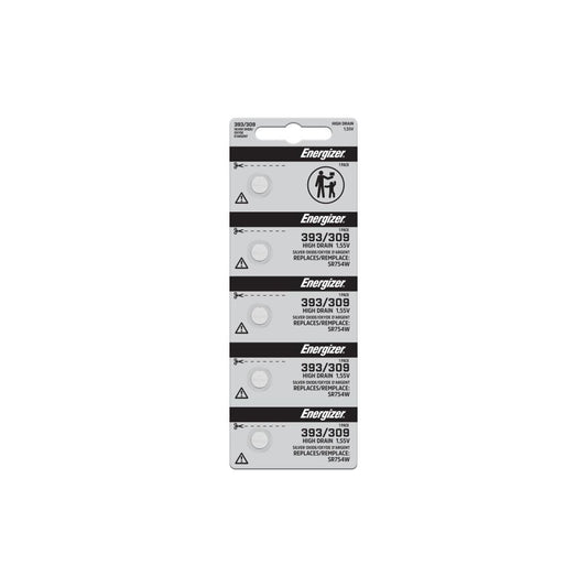 Energizer 393-309TZ Button & Coin Cell Battery Size 393 & 309, Silver Oxide