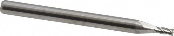 M.A. Ford 16306250 Square End Mill 1/16" Dia, 1/8" LOC, 4 Flute, Solid Carbide