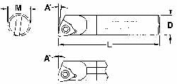 Everede Tool 00652 0.23" Min Bore, Indexable Boring Bar