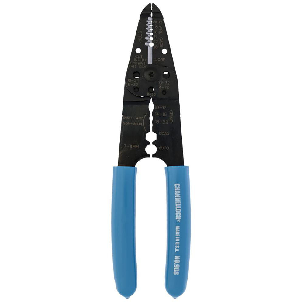 Channellock 908 Wire Stripper 22 AWG to 10 AWG Max Capacity