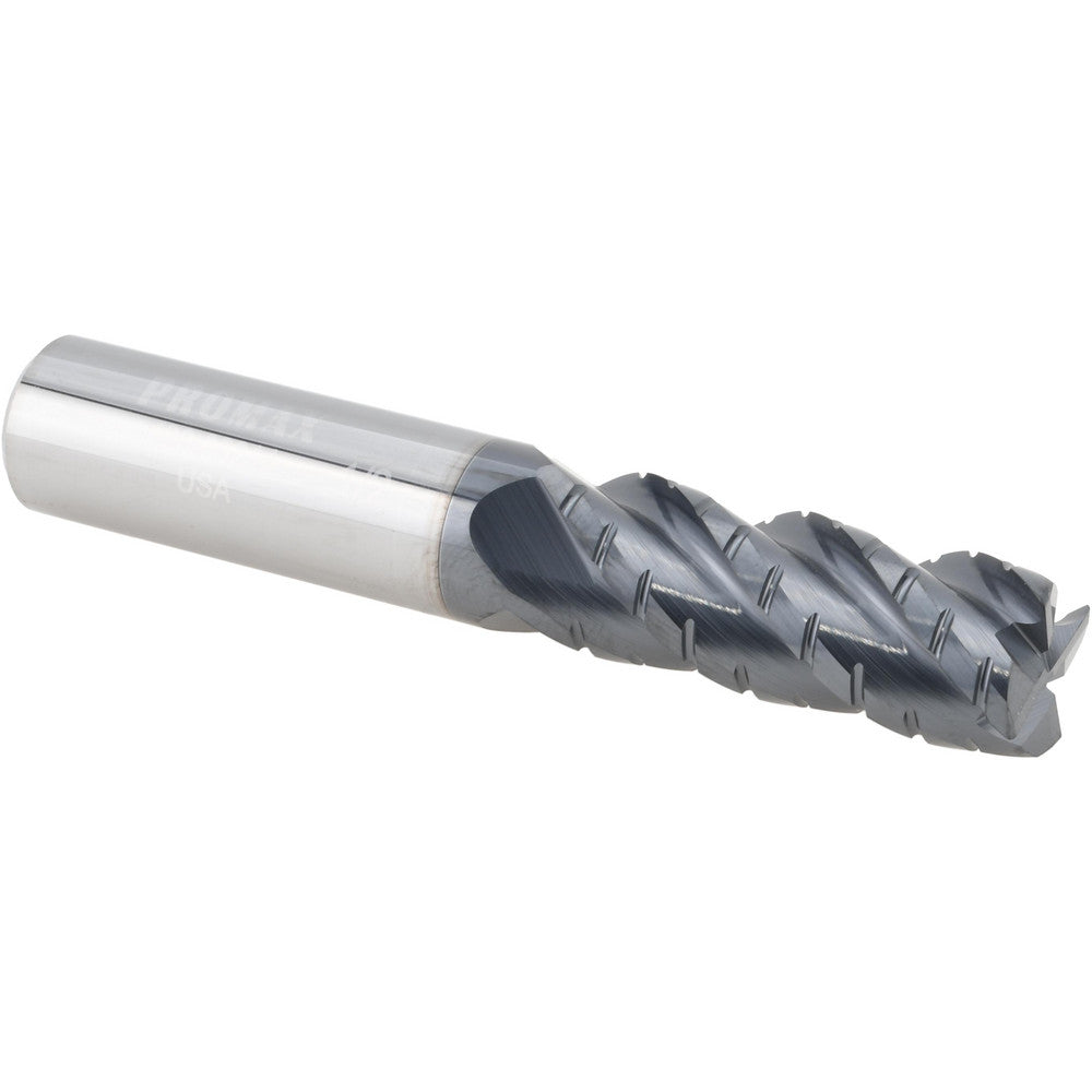 ProMax 120-03214 Roughing & Finishing End Mill 1/2" Dia, 4 Flutes, 0.02" Corner Radius, Corner Radius End, Solid Carbide
