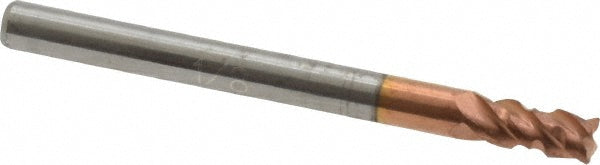 ProMax 120-00822 Roughing & Finishing End Mill 1/8" Dia, 4 Flutes, 0.01" Corner Radius, Corner Radius End, Solid Carbide