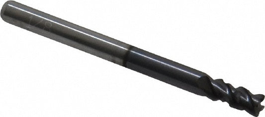 ProMax 120-00824 Roughing & Finishing End Mill 1/8" Dia, 4 Flutes, 0.01" Corner Radius, Corner Radius End, Solid Carbide