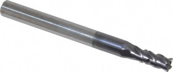 ProMax 120-01024 Roughing & Finishing End Mill 0.1563" Dia, 4 Flutes, 0.01" Corner Radius, Corner Radius End, Solid Carbide