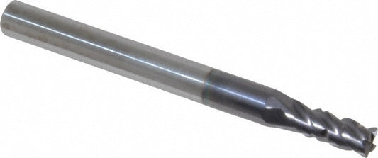 ProMax 120-01024 Roughing & Finishing End Mill 0.1563" Dia, 4 Flutes, 0.01" Corner Radius, Corner Radius End, Solid Carbide