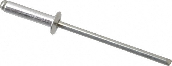 RivetKing ABS46/P500 Open End Blind Rivet Size 46, Dome Head, Aluminum Body, Steel Mandrel