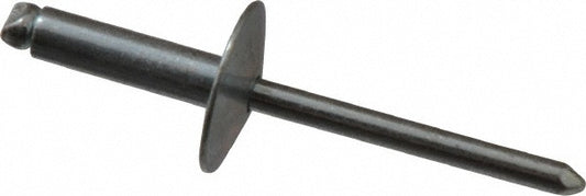 RivetKing SBS68LF/P500 Open End Blind Rivet Size 68, Large Flange Dome Head, Steel Body, Steel Mandrel