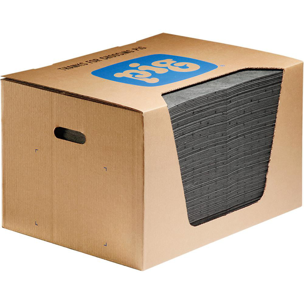New Pig MAT135 Pads, Rolls & Mats Product Type Pad  Application Universal  Overall Length (Inch) 20in  Width (Decimal Inch - 4 Decimals) 15.0000  Material Polypropylene  Fluids Absorbed Oil Coolants Solvents Water Universal