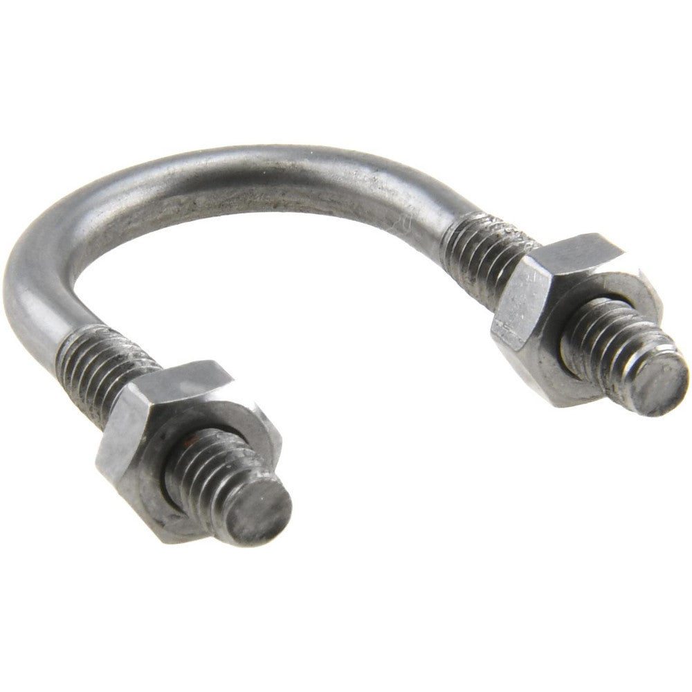 Chicago Hardware & Fixture 50414-0 Round U-Bolt Without Mount Plate, 1/4-20 UNC, 1" Thread Length, for 1/2" Pipe, 1" Inside Width, Stainless Steel
