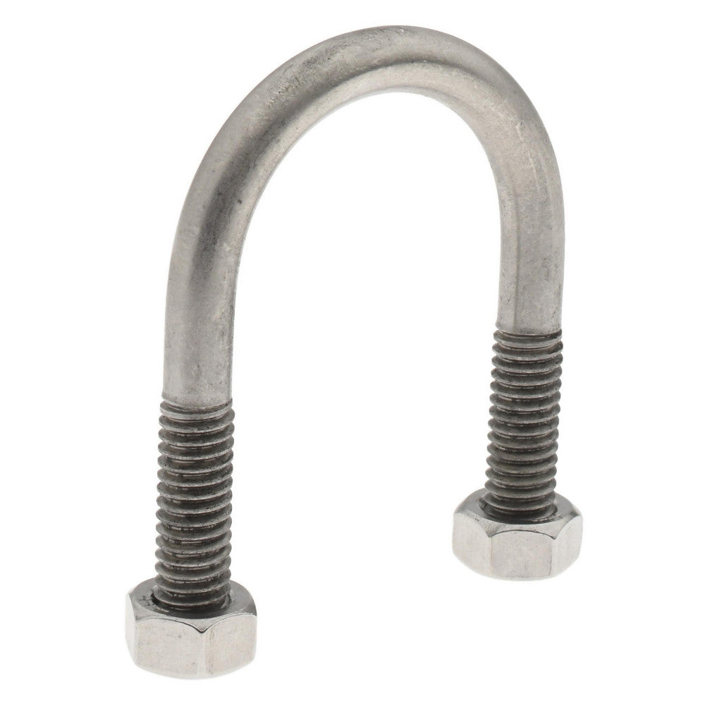 Chicago Hardware & Fixture 50444-7 Round U-Bolt Without Mount Plate, 5/16-18 UNC, 1" Thread Length, for 1" Pipe, 1.38" Inside Width, Stainless Steel