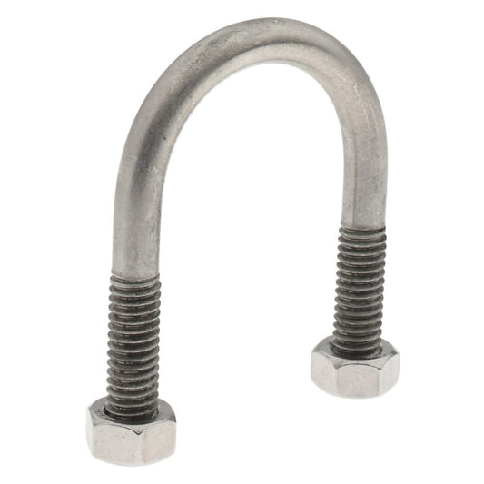 Chicago Hardware & Fixture 50444-7 Round U-Bolt Without Mount Plate, 5/16-18 UNC, 1" Thread Length, for 1" Pipe, 1.38" Inside Width, Stainless Steel