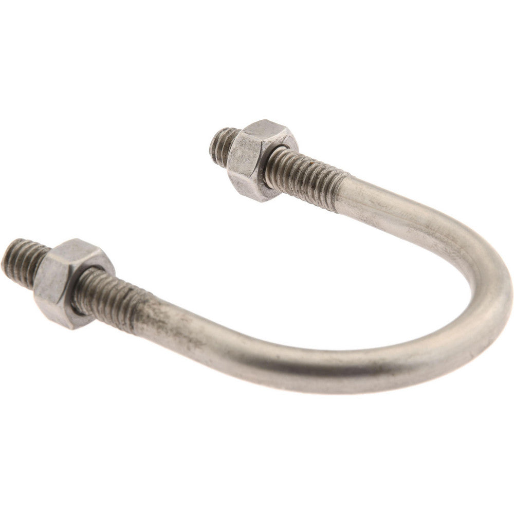Chicago Hardware & Fixture 50453-9 Round U-Bolt Without Mount Plate, 5/16-18 UNC, 1-1/8" Thread Length, for 1-1/4" Pipe, 1-3/4" Inside Width, Stainless Steel