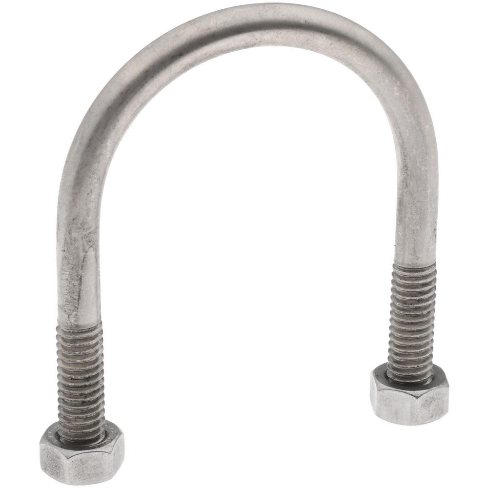Chicago Hardware & Fixture 50459-1 Round U-Bolt Without Mount Plate, 5/16-18 UNC, 1" Thread Length, for 1-1/2" Pipe, 2" Inside Width, Stainless Steel