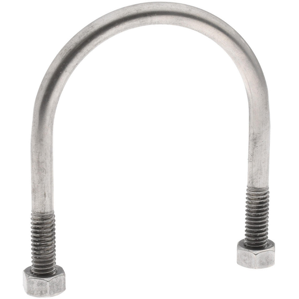 Chicago Hardware & Fixture 50465-2 Round U-Bolt Without Mount Plate, 5/16-18 UNC, 1" Thread Length, for 2" Pipe, 2-1/2" Inside Width, Stainless Steel