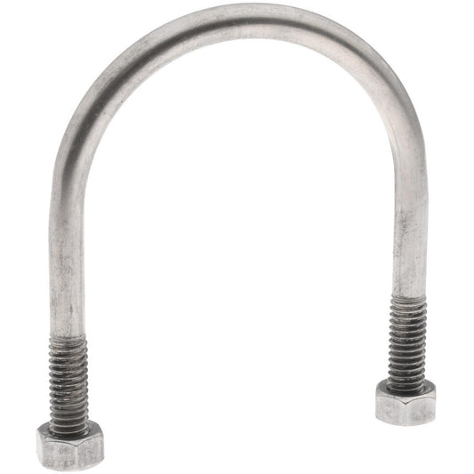 Chicago Hardware & Fixture 50465-2 Round U-Bolt Without Mount Plate, 5/16-18 UNC, 1" Thread Length, for 2" Pipe, 2-1/2" Inside Width, Stainless Steel