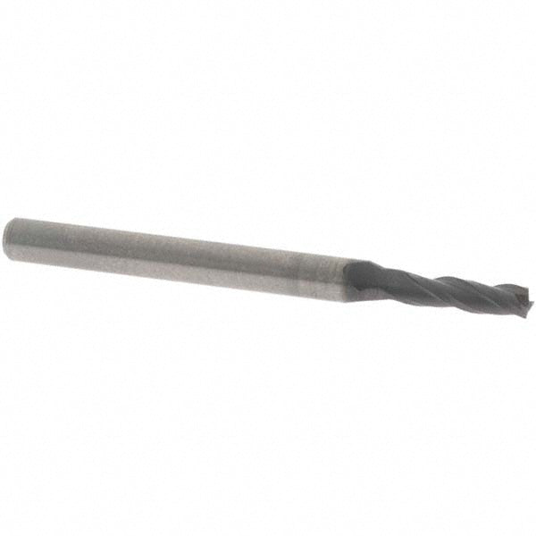 OSG 403-093811 Square End Mill 3/32'' Dia, 5/16'' LOC, 1/8'' Shank Dia, 1-1/2'' OAL, 3 Flutes, Solid Carbide