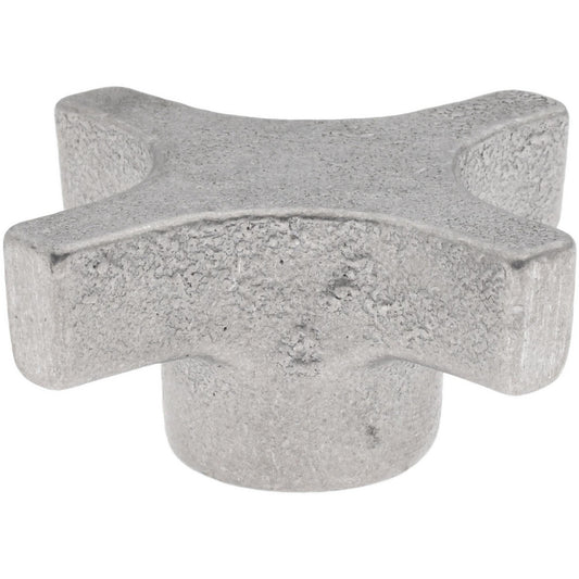 NORTHWESTERN TOOLS INC 17005 Lobed Knob 2-1/2" Head Dia, 4 Points, Aluminum