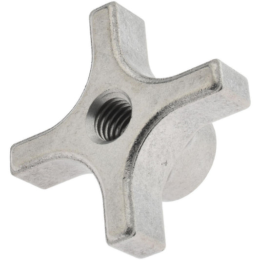 NORTHWESTERN TOOLS INC 17507 Lobed Knob 2-1/2" Head Dia, 4-Point, Steel, Plain