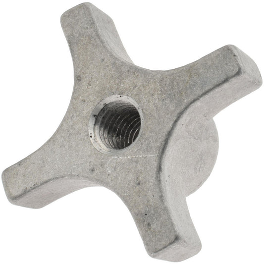 NORTHWESTERN TOOLS INC 17207 Lobed Knob 2-1/2" Head Dia, 4 Points, Aluminum
