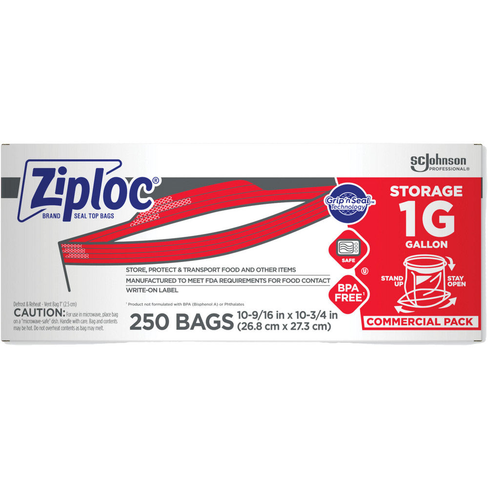Ziploc 364948 Ziploc Storage Bags, Gallon, 250/box