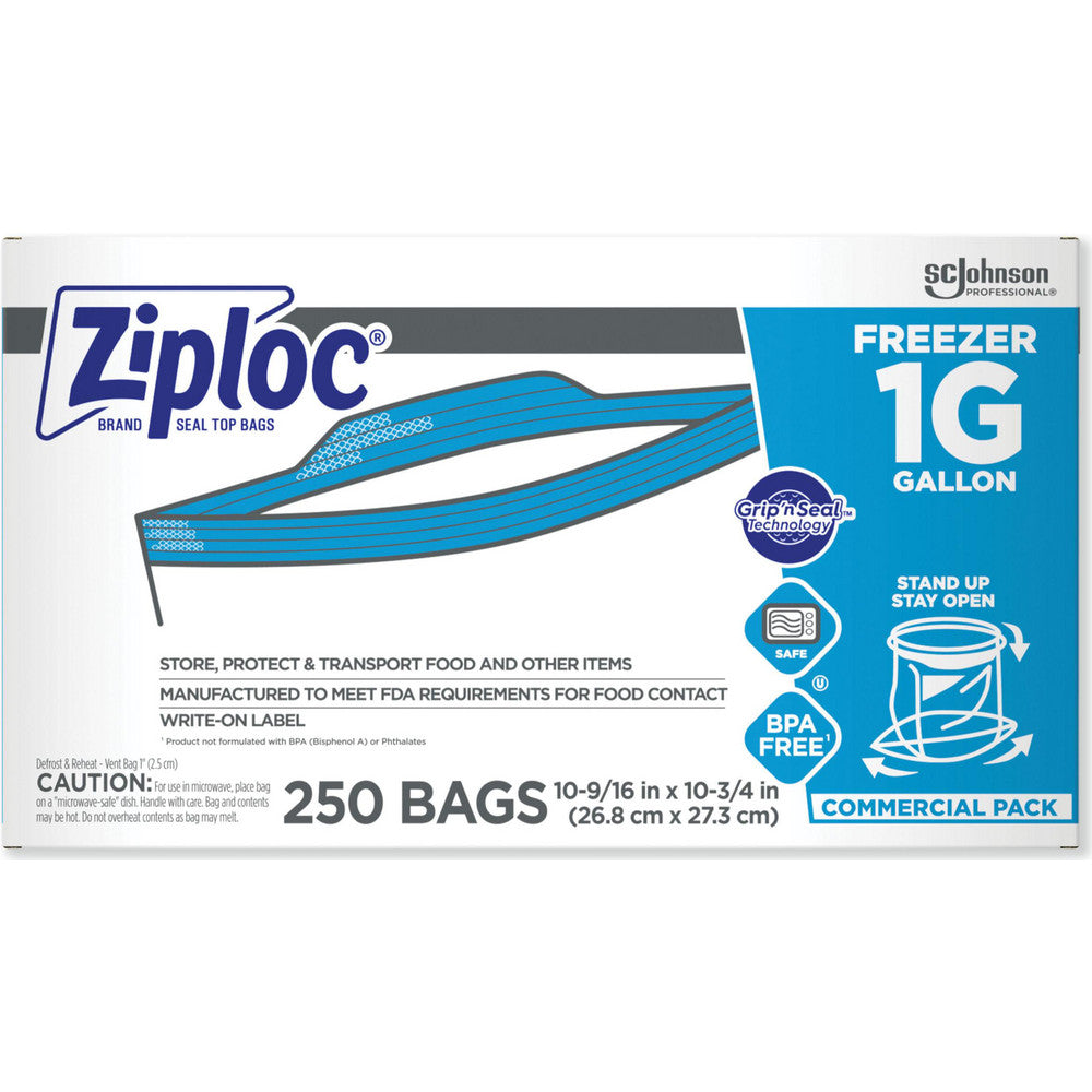 Ziploc 364937 Ziploc Freezer Bags, Gallon, 250/box