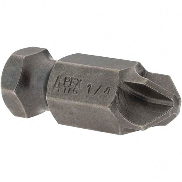 Apex 170-1/4 Power Screwdriver Bit 1/4" Torq-Set Speciality Point Size, 0.31" Hex Drive