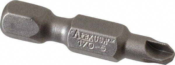 Apex 170-5 Power Screwdriver Bit #5 Phillips, #5 Torq-Set Speciality Point Size, 1/4" Hex Drive