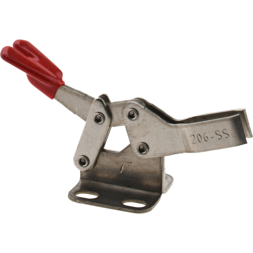 De-Sta-Co 206-SS Manual Hold-Down Toggle Clamp Horizontal, 100 lb Capacity, U-Bar, Flanged Base