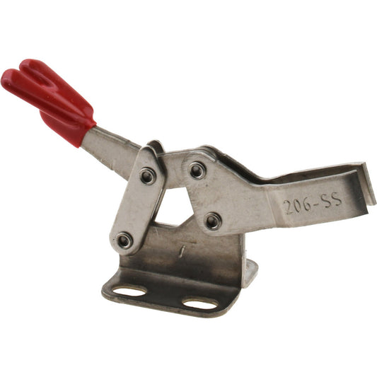 De-Sta-Co 206-SS Manual Hold-Down Toggle Clamp Horizontal, 100 lb Capacity, U-Bar, Flanged Base