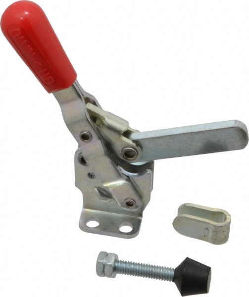 De-Sta-Co 207-38 Manual Hold-Down Toggle Clamp Vertical, 500 lb Capacity, Solid Bar, Flanged Base