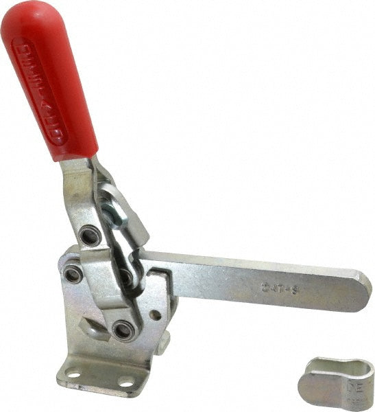 De-Sta-Co 247-S Manual Hold-Down Toggle Clamp Vertical, 1,000 lb Capacity, Solid Bar, Flanged Base