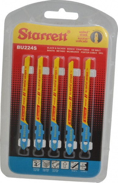 Starrett 68729 Jigsaw Blade Bi-Metal, 24 TPI, 0.04" Blade Thickness, 3/16" Blade Width