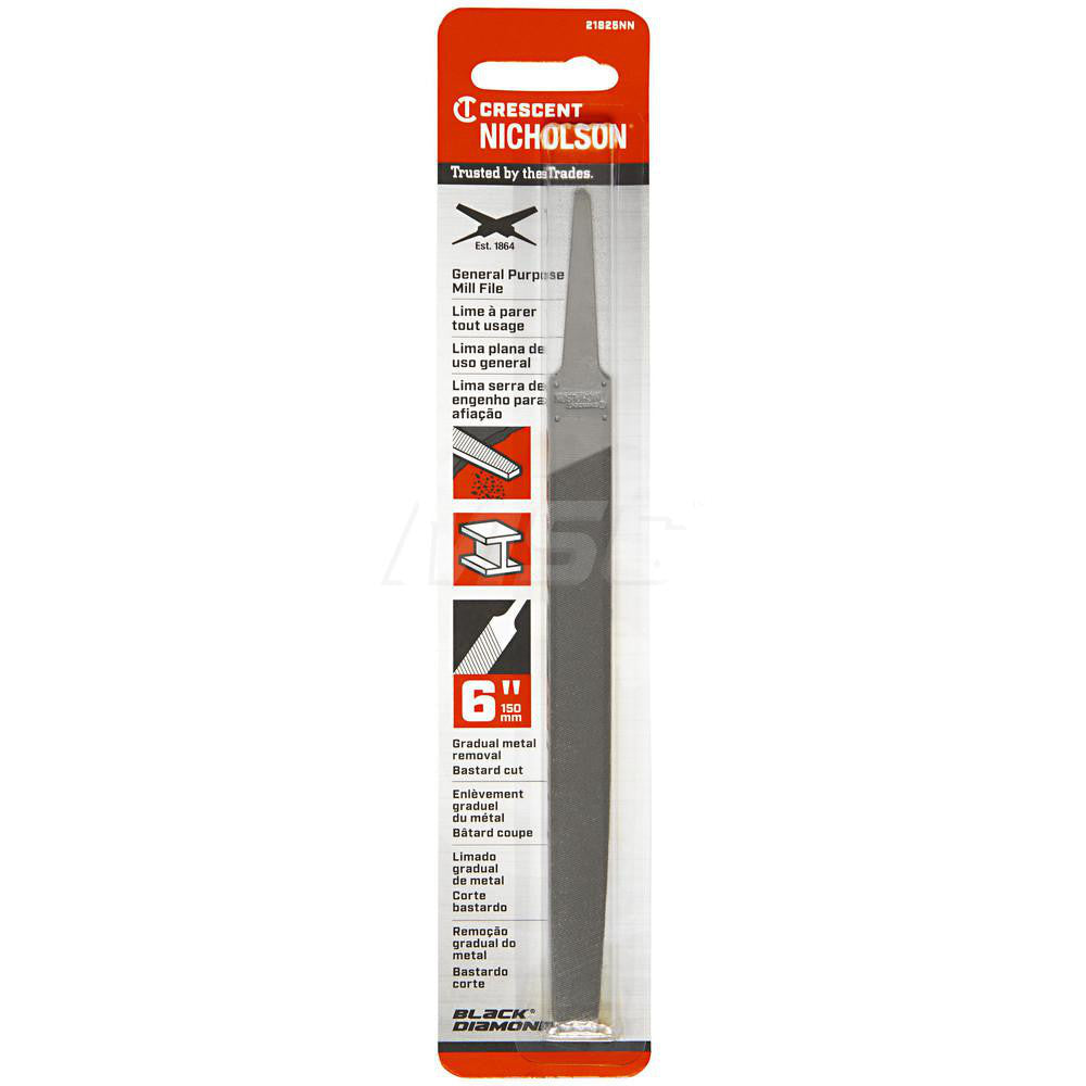 Nicholson 21825NN American-Pattern File 6" Long, Mill, Single