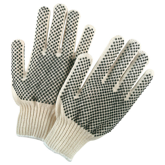 MCR Safety 9668L Work Gloves Memphis® 9668, Size Large, PVC-Coated Cotton & Polyester, General Purpose