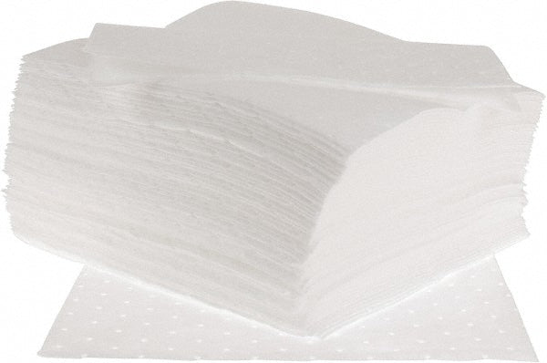 PRO-SAFE QEP100P Sorbent Pad Oil Only Use, 17" Wide, 19" Long, 28 gal, White