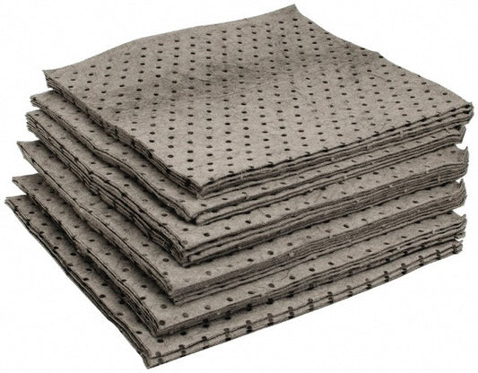 PRO-SAFE UQ100P Sorbent Pad Universal Use, 15" Wide, 17" Long, 33 gal, Gray
