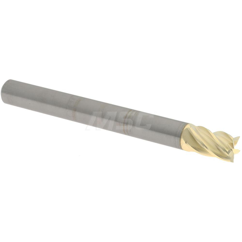 Accupro 315997 Square End Mill 1/4'' Dia, 3/8'' LOC, 1/4'' Shank Dia, 2-1/2'' OAL, 5 Flutes, Solid Carbide