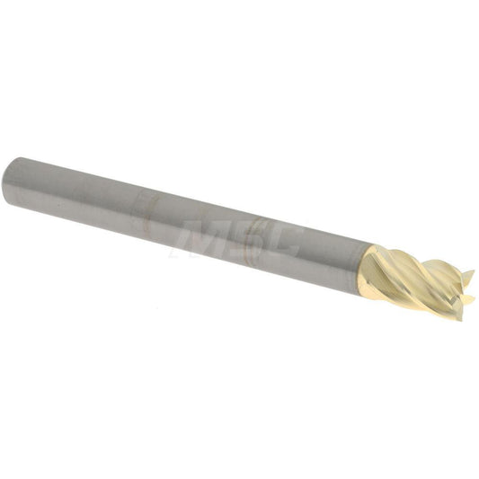 Accupro 315997 Square End Mill 1/4'' Dia, 3/8'' LOC, 1/4'' Shank Dia, 2-1/2'' OAL, 5 Flutes, Solid Carbide