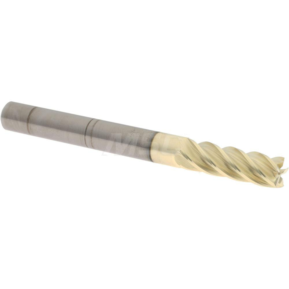 Accupro 316002 Square End Mill 1/4'' Dia, 3/4'' LOC, 1/4'' Shank Dia, 2-1/2'' OAL, 5 Flutes, Solid Carbide