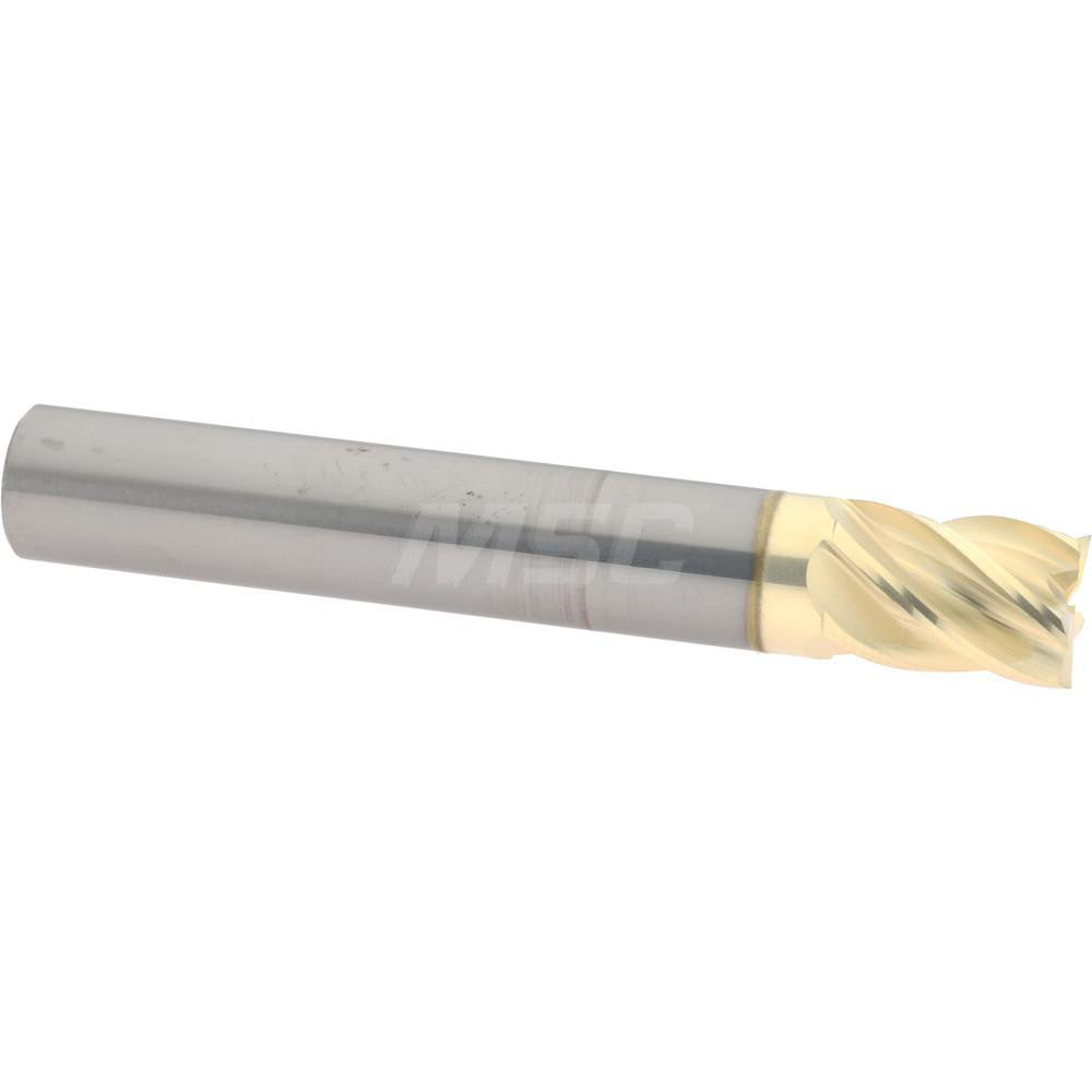 Accupro 316033 Square End Mill 3/8'' Dia, 1/2'' LOC, 3/8'' Shank Dia, 2-1/2'' OAL, 5 Flutes, Solid Carbide