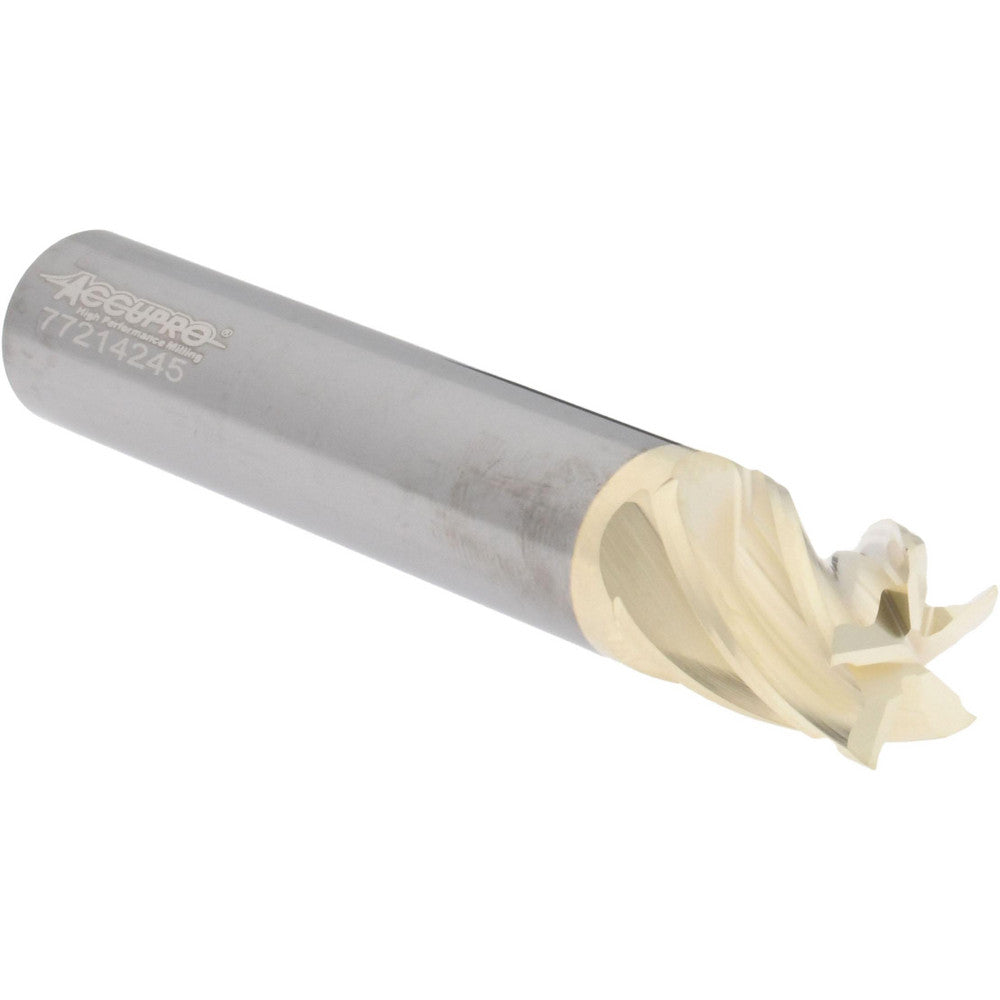 Accupro 316056 Square End Mill 1/2'' Dia, 5/8'' LOC, 1/2'' Shank Dia, 3'' OAL, 5 Flutes, Solid Carbide