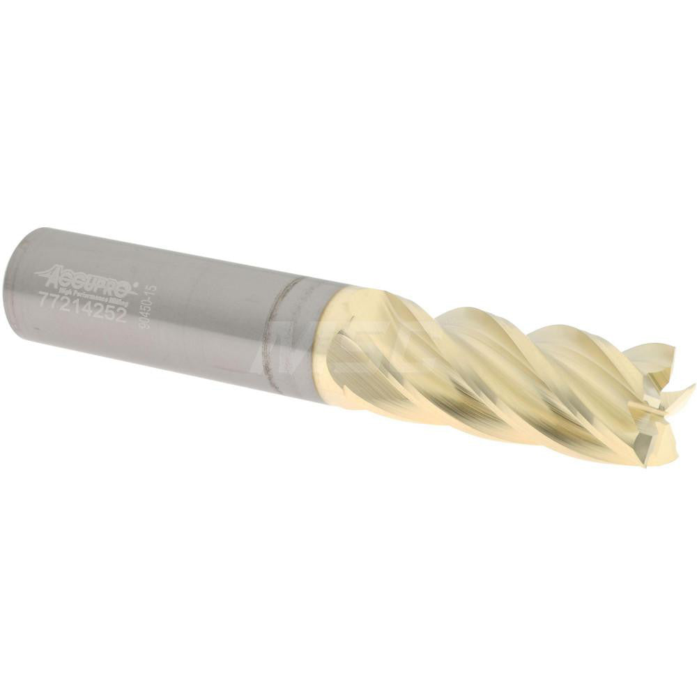 Accupro 316061 Square End Mill 1/2'' Dia, 1-1/4'' LOC, 1/2'' Shank Dia, 3'' OAL, 5 Flutes, Solid Carbide